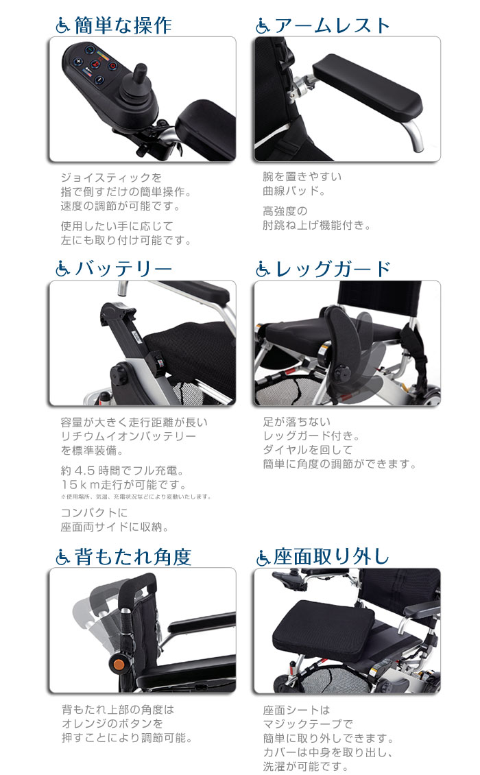 【ケアテックジャパン】 電動車椅子 スマートムーブ CE10-HSU 画像2