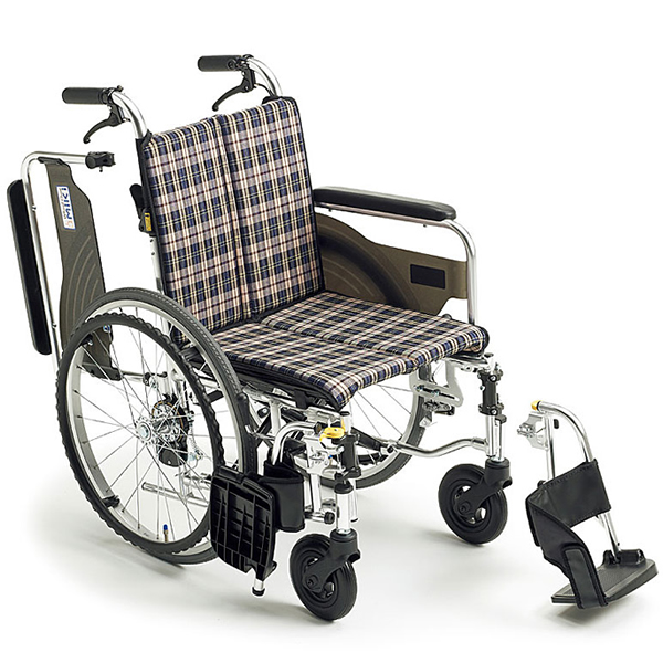 【MiKi/ミキ】SKT-4 LoSkit（ｽｷｯﾄ）自走式多機能車椅子[室内用車椅子] [コンパクト] [肘跳ね上げ] [脚部スイングアウト]  [低床]