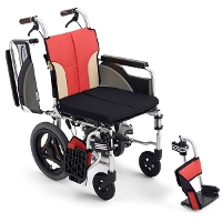 ◆【MiKi/ミキ】とまっティシリーズ SKT-200B 自動ブレーキ付 多機能 介助式車椅子 [コンパクト]