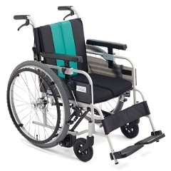 ◆【MiKi/ミキ】とまっティシリーズ MBY-41B 自動ブレーキ付 低床 自走式車椅子 [自走介助兼用]