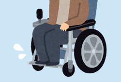 車椅子で苦労するイメージ